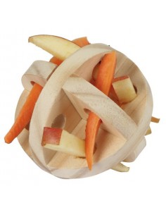 Drewniana kulka na przysmaki