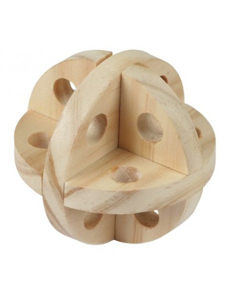 Drewniana kulka na przysmaki