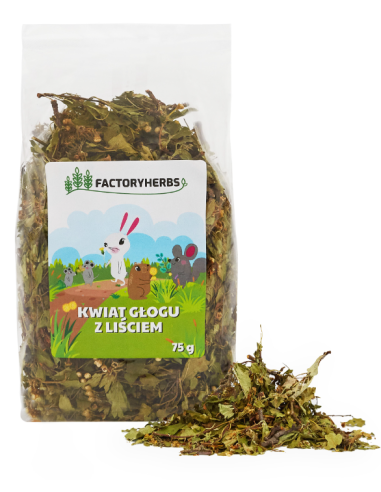 Kwiat głogu z liściem 75g, FactoryHerbs